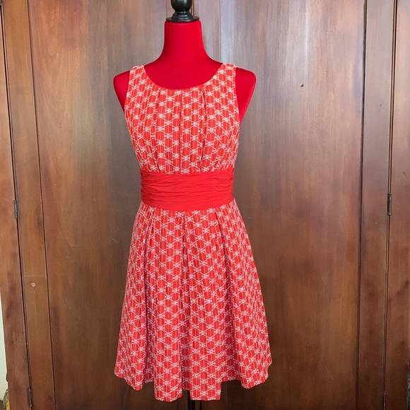 Tracy Reese Red Summer Frock with Embroidery - Picture 12 of 13